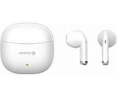 Swissten TWS Mini TUNE belaidės stereo ausinės su mikrofonu, baltos