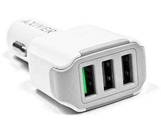 Axiver Triple Premium Car charger 3 x USB / 2.5A / Qualcomm Quick Charge 3.0
