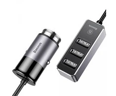 Įkroviklis automobilinis Baseus CCTON-01 (4xUSB 5.5A) juodas