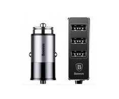 Įkroviklis automobilinis Baseus CCTON-01 (4xUSB 5.5A) juodas