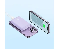 Baseus Magnetic Mini Power Bank 10000mAh 20W MagSafe / violetinė
