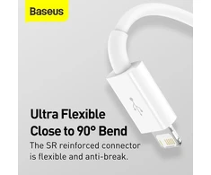 Baseus Superior Series Fast Charging Data Cable USB-A to USB-C / microUSB / Lightning 3.5A 0.5m / Stellar Baltas