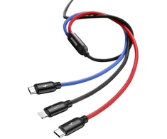 Baseus USB3w1 USB-C / Lightning / Micro 3,5A 0,3m USB Cable / juodas