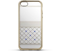 Dėklas Beeyo Luxury Silicone Back Case For Samsung G930 Galaxy S7 Transparent - Gold