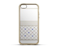 Dėklas Beeyo Luxury Silicone Back Case For Samsung G930 Galaxy S7 Transparent - Gold