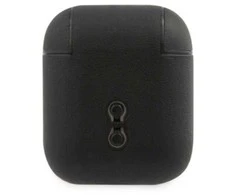 BMW BMA2SSLBK AirPods dėklas ausinėms juodos spalvos Geniune Leather