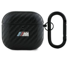 BMW BMA4CMPUCA AirPods 4 ausinių dėklas juodos spalvos PU Carbon M Collection
