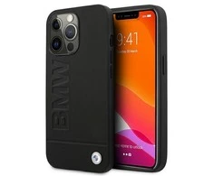 Apple iPhone 13 Pro Max BMW dėklas Signature Logo Imprint (BMHCP13XSLLBK) juodos spalvos