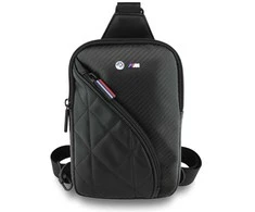 BMW Carbon Pocket &amp; Metal Logo Crossbody Phone Bag - Juodas