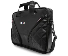 BMW Carbon Pockets &amp; Metal Logo 16" Nešiojamas kompiuteris Bag - Juodas