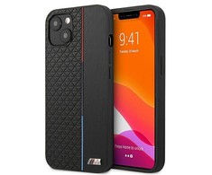 Dėklas BMW BMHCP13STRTBK iPhone 13 mini 5,4" juoda/juodas kietasis M kolekcijos trikampiai