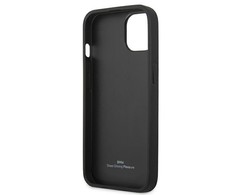 Dėklas BMW BMHCP13STRTBK iPhone 13 mini 5,4" juoda/juodas kietasis M kolekcijos trikampiai
