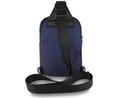 BMW Nylon Pocket &amp; Metal Logo Crossbody Phone Bag - Navy Mėlyna
