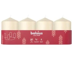 Bolsius Cylinder Candles 4pcs 60x40mm Kreminis
