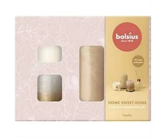 Bolsius Dovaninis rinkinys, žvakės ir namų kvapas VANILLA