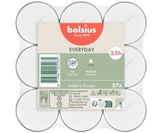 Bolsius Tealight Candles Baltas 27pcs