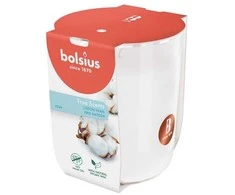Žvakė, aromatinė Bolsius Crisp Cotton, 25 h, Balta