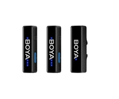 BOYA belaidis mikrofonas BOYALINK-2 C2 su 2 siųstuvais ir 1 imtuvu (C tipo / 3,5 mm jungtimi) Juodas EU