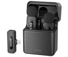BOYA belaidis mikrofonas BY-V3 2.4GHz su 2 siųstuvais ir 1 imtuvu (Lightning) Juodas EU