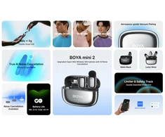 BOYA Mini 2-01 Lightning + USB-C Wireless Microphone Set (2xTX 2xRX) / 2.4GHz / 48kHz/24bit