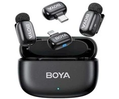 BOYA Mini 2-01 Lightning + USB-C Wireless Microphone Set (2xTX 2xRX) / 2.4GHz / 48kHz/24bit