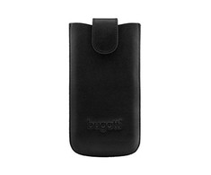 Bugatti XL universalus odinis dėklas su magnetu, skirtas Juodas (7,5 х 13,5 cm)