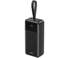 BWOO 65W nešiojamas įkroviklis, 30000 mAh, 2 x USB-A, 1 x C tipo, su juodu LCD ekranu