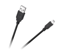 Cabletech USB - mini USB kabelis 1.8m Juodas