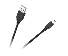 Cabletech USB - mini USB kabelis 1.8m Juodas