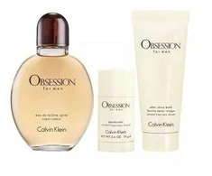 Set Calvin Klein: Obsession Eau De Toilette For Men, 125 ml + Obsession Anti-Sweat Dezodorantas Stick For Men, 75 g + Obsession Calming After-Shave Balm, 75 ml
