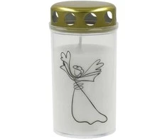 Candela Grave candle with cap 5,6x11,5cm burning time 40h