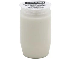 Candela Memorial Candle Baltas