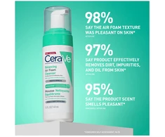 CeraVe Balancing Air Foam Valiklis valomosios veido putos, 148 ml