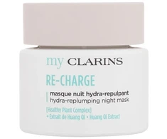 Clarins Re-Charge Hydra-Replumping Night Kaukė Veido Kaukė, 50 ml