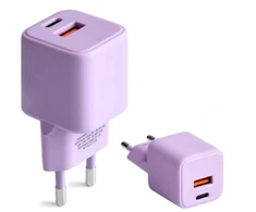 COLORUM laidinis įkroviklis USB-A + USB-C PD 30W CLS30-AC-09 xLavenda
