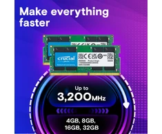 RAM „Crucial“ 8 GB, DDR4, 3200 MHz, kompiuteris / serveris, registracijos numeris, ECC Nr.