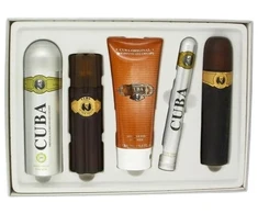 Cuba Gold Must Have rinkinys tualetinio vandens purškiklis 100 ml + tualetinis vandens purškiklis 35 ml + purškiamas dezodorantas 200 ml + dušo želė 200 ml + po skutimosi 100 ml