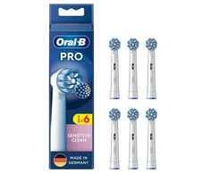 Braun Oral-B Jautrus Clean, 6 vnt., Balta, 3 mėnesiai, Ypač minkštas, Oral-B, Dėžutė