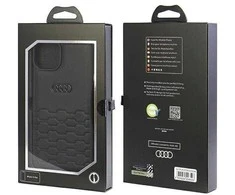 Audi dėklas, skirtas iPhone 15 Plus 6,7 juodas GT Synthetic odinis