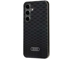 Audi IML Stitching Pattern MagSafe Dėklas S24 S921 juodos spalvos Hardcase AU-IMLMS24-Q5/D3-BK