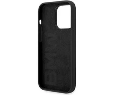 Apple iPhone 14 Pro Max BMW silikoninis dėklas Metal Logo juodos spalvos