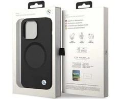 Dėklas BMW BMHMP14LSILBK2 Apple iPhone 14 Pro 6.1″ juodos spalvos Signature Liquid Silicone MagSafe