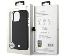 BMW BMHMP16L23PUFWK Apple iPhone 16 Pro 6.3" dėklas telefonui juodos spalvos Sign Full Wrapped Metal MagSafe