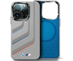 BMW BMHMP16X23SLIG Apple iPhone 16 Pro Max 6.9" dėklas telefonui pilkos spalvos Silikoninis Turning Lines MagSafe