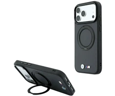 BMW Kevlar žiedinis stovas 360 MagSafe dėklas iPhone 18 Pro / 17 Pro – tamsiai pilkas