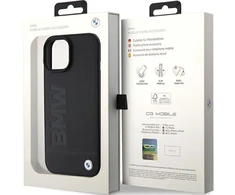Apple iPhone 15 Plus BMW odinis dėklas Hot Stamp (BMHCP15MSLLBK) juodos spalvos