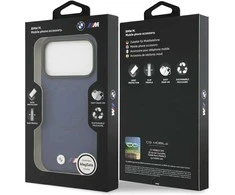 BMW M FW Metal Logo MagSafe dėklas Apple iPhone 17 Pro Navy mėlynos spalvos