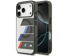 BMW M IML Metal Mygtukai Tricolor Lines MagSafe dėklas skirtas Apple iPhone 17 Pro Anthracite