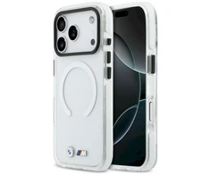 BMW M IML smūgiams atsparus metalinis logotipų „MagSafe“ dėklas, skirtas „iPhone 17 Pro Max“ – permatomas