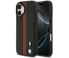 BMW M Perskirtasated Stripe Logo MagSafe dėklas skirtas Apple iPhone 17 raudonos spalvos